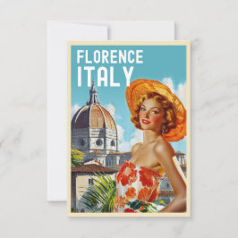 Vintag Style Florence Travel Card
