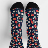 Vintag Style Fun Blume Crazy Socks Socken (Oben)