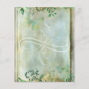 Vintag Style Green Blätter Scrapbook Paper
