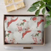 Vintag Style Happy Santa Claus Reading Seidenpapier (Geschenk)
