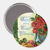 Vintag Style Happy Thanksgiving Magnet (Vorderseite/Rückseite)