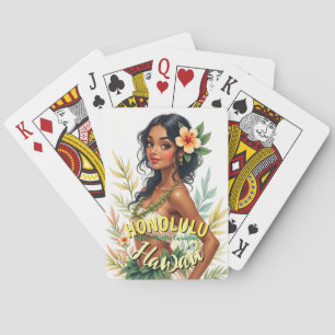 Vintag Style Hawaii Travel Honolulu Magnetkarte Spielkarten