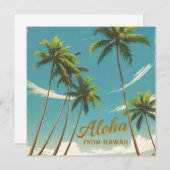 Vintag Style Hawaiian Travel Aloha Hawaii Card (Vorne/Hinten)