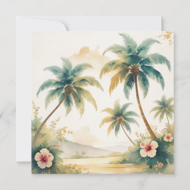 Vintag Style Hawaiian Travel Honolulu (Vorderseite)
