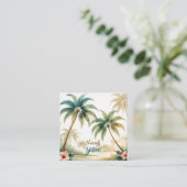 Vintag Style Hawaiian Travel Honolulu Begleitkarte (Stehend Vorderseite)