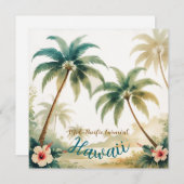 Vintag Style Hawaiian Travel Honolulu Feiertagskarte (Vorne/Hinten)