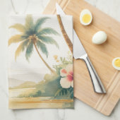 Vintag Style Hawaiian Travel Honolulu Geschirrtuch (Viertel Falte)