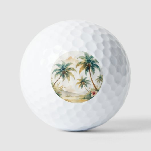 Vintag Style Hawaiian Travel Honolulu Golfball (Vorderseite)