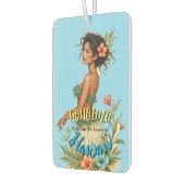 Vintag Style Hawaiian Travel Honolulu Hula Girl Autolufterfrischer (Links)