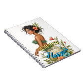 Vintag Style Hawaiian Travel Honolulu Hula Girl Notizblock (Rechte Seite)