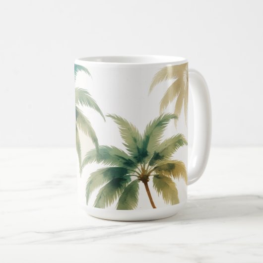 Vintag Style Hawaiian Travel Honolulu Kaffeetasse (VorderseiteRechts)