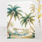 Vintag Style Hawaiian Travel Honolulu Karte (Gelbe Blume)