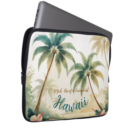 Vintag Style Hawaiian Travel Honolulu Laptopschutzhülle (Vorne Rechts)