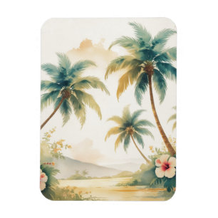 Vintag Style Hawaiian Travel Honolulu Magnet