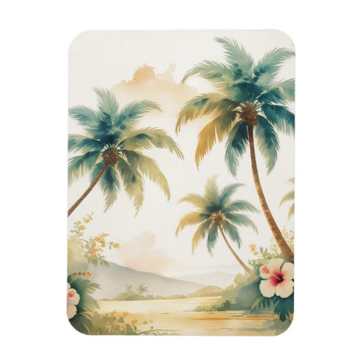 Vintag Style Hawaiian Travel Honolulu Magnet (Vertikal)