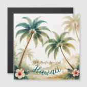 Vintag Style Hawaiian Travel Honolulu Magnetkarte (Vorne/Hinten)
