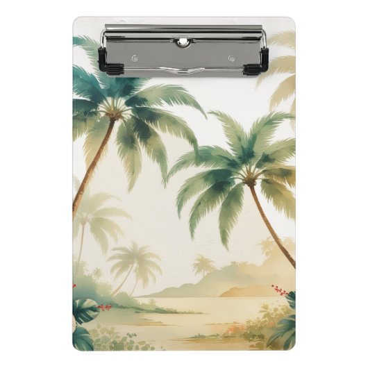 Vintag Style Hawaiian Travel Honolulu Mini Klemmbrett (Vorderseite)