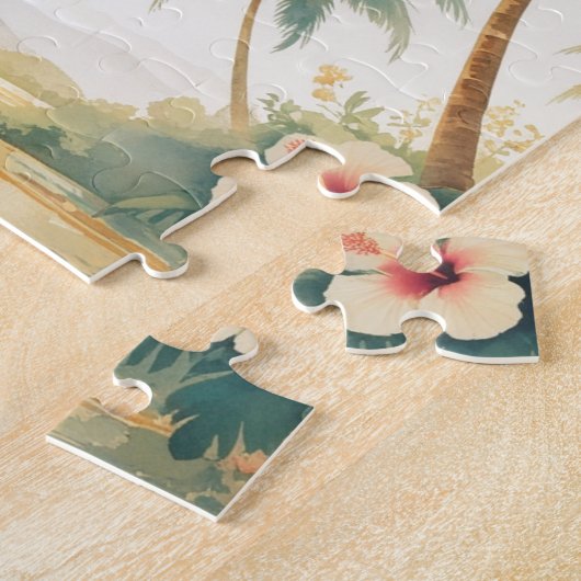 Vintag Style Hawaiian Travel Honolulu Puzzle (Seite)
