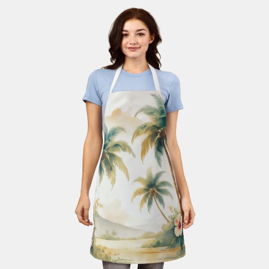 Vintag Style Hawaiian Travel Honolulu Schürze (Getragen)