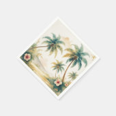 Vintag Style Hawaiian Travel Honolulu Serviette (Ecke)