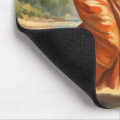 Vintag Style Hawaiian Travel Hula Girl Dancing Mousepad (Ecke)