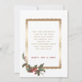 Vintag Style Holly | Frohe Weihnachten | FOTO (Rückseite)