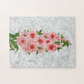 Vintag Style Hollyhock Blume Puzzle (Horizontal)