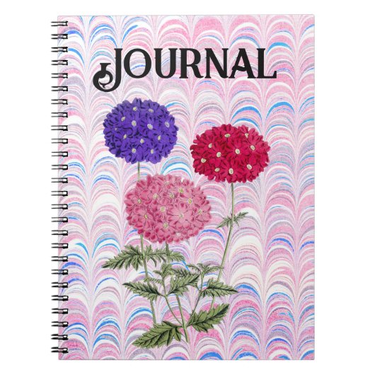 Vintag Style Hydrangea Blume Art Journal Notizblock (Vorderseite)