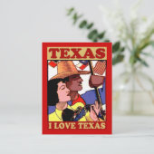 Vintag Style I Liebe Texas Postkarte (Stehend Vorderseite)