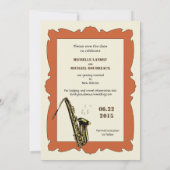 Vintag Style Jazz Save the Date Einladung (Rückseite)