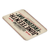Vintag Style Juneteente Celebration Typografy Magnet (Rechte Seite)
