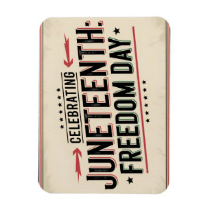 Vintag Style Juneteente Celebration Typografy Magnet