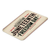 Vintag Style Juneteente Celebration Typografy Magnet (Linke Seite)