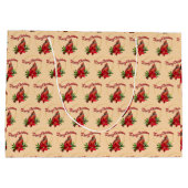 Vintag Style Kardinal Geschenktasche Große Geschenktüte (Rückseite)