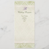 Vintag Style Lilac Hydrangea - Hochzeitsprogramm Programm (Rückseite)