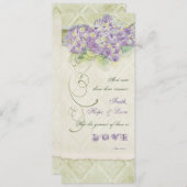 Vintag Style Lilac Hydrangea - Hochzeitsprogramm Programm (Vorne/Hinten)