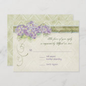 Vintag Style Lilac Hydrangea - UAWG Response Card RSVP Karte (Vorne/Hinten)