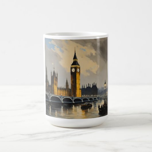 Vintag Style London Travel Big Ben Parliament Kaffeetasse (Mittel)