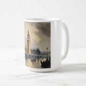 Vintag Style London Travel Big Ben Parliament Kaffeetasse (VorderseiteRechts)
