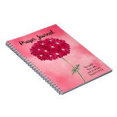 Vintag Style Magenta Hydrangea Prayer Journal Notizblock (Rechte Seite)