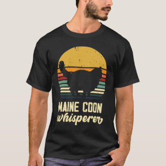 Vintag Style Maine Coon Cat Patriotic Cat T-Shirt