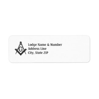Vintag Style Masonic Logoadresse