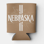 Vintag Style Nebraska Textdesign Dosenkühler (Vorderseite)
