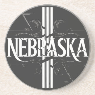 Vintag Style Nebraska Textdesign Getränkeuntersetzer