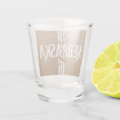 Vintag Style Nebraska Textdesign Schnapsglas (Rückseite)
