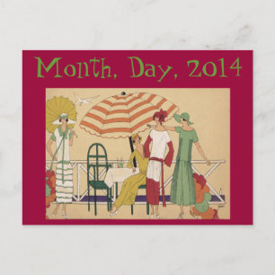 Vintag Style Pool Beach Party Card Einladungspostkarte