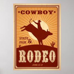 Vintag Style Rodeo Poster