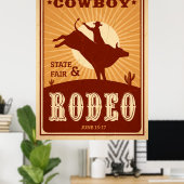 Vintag Style Rodeo Poster (Heimbüro)