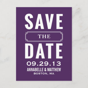 Vintag Style Save the Date Postkarte