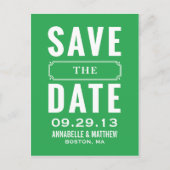 Vintag Style Save the Date Postkarte (Vorderseite)